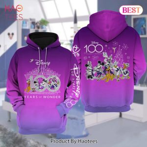 Disney 100 Years of Wonder Purple Unisex Hoodie Luxury Brand Clothing Special Gift Outfit For Men Women