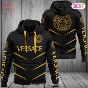 Gianni Versace Black Unisex Hoodie For Men Women Luxury Brand Clothing Clothes Outfit