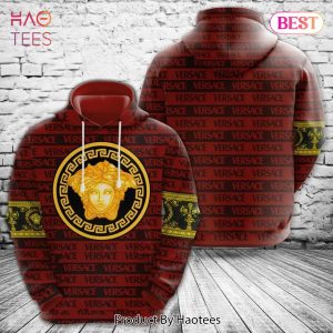 Gianni Versace Red Gold Unisex Hoodie For Men Women Luxury Brand Clothing Clothes Outfit