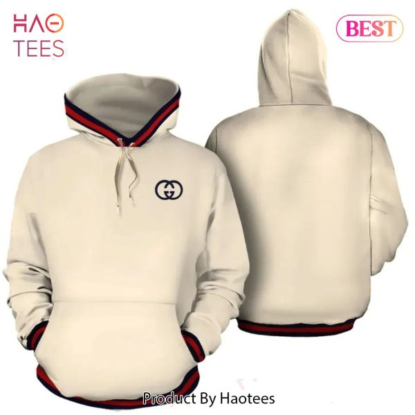 Gucci Beige Unisex Hoodie For Men Women Luxury Brand Clothing Clothes Outfit
