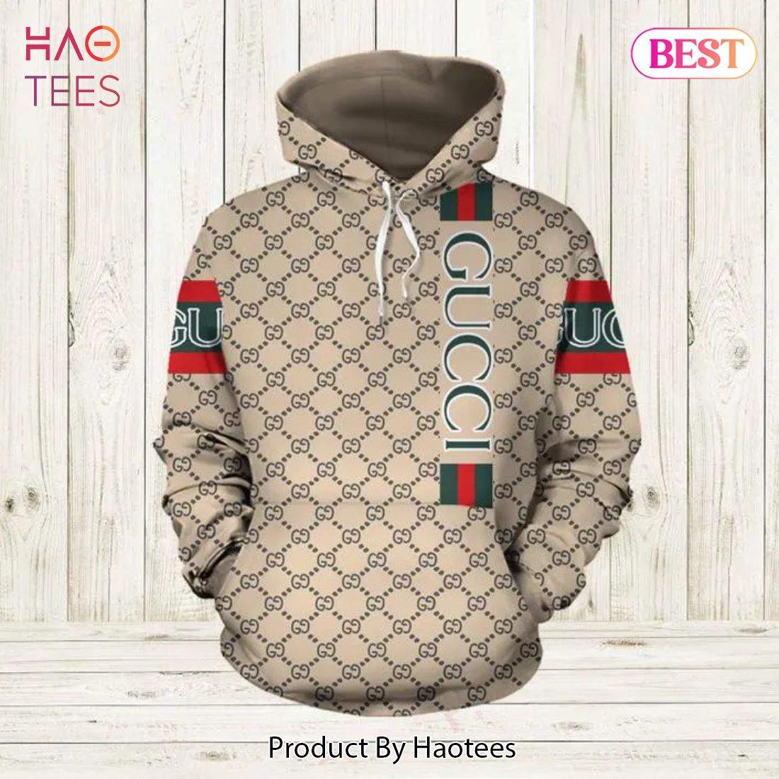 Blive opmærksom Bred vifte Luftfart BEST FASHION] Gucci Beige Unisex Hoodie For Men Women Luxury Brand Clothing  Clothes Outfit