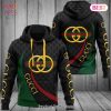 Gucci Black Brown Unisex Hoodie Gucci Logo Hoodie For Men Women