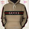 Gucci Brown Unisex Hoodie Gucci Logo Hoodie For Men Women