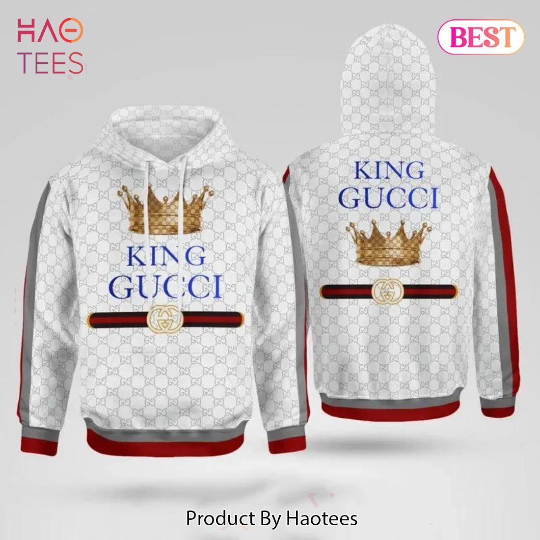 Gucci King Unisex Hoodie Gucci Logo Hoodie For Men Women Luxury Store