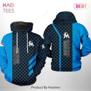 Gucci MLB Miami Marlins Unisex Hoodie Gucci Logo Hoodie For Men Women
