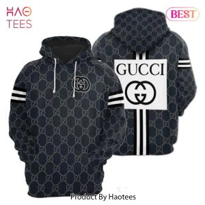 Gucci Navy Unisex Hoodie Gucci Logo Hoodie For Men Women
