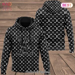 Louis Vuitton Black Hoodie LV Luxury Brand Clothing Clothes Outfit For Men