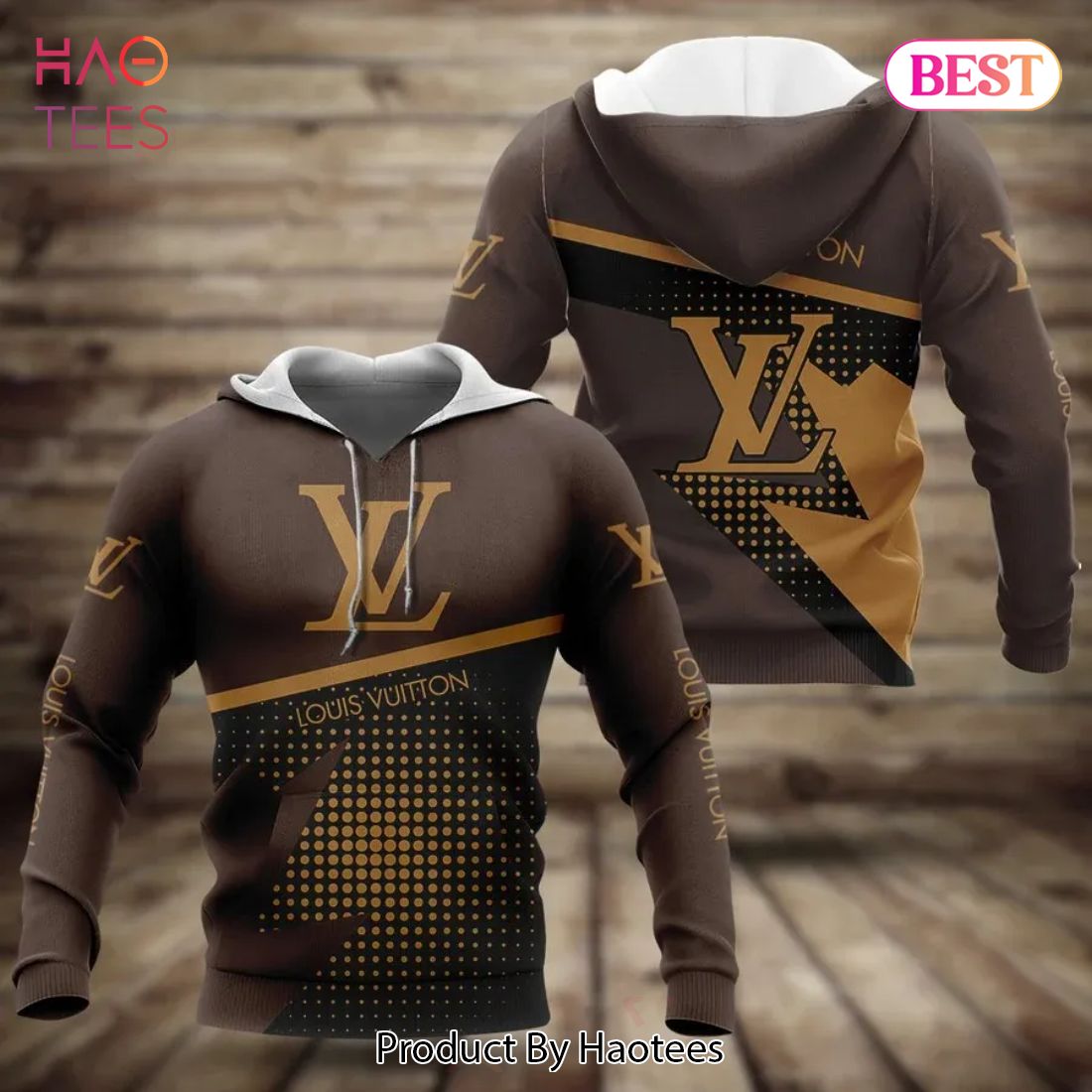 [BEST FASHION]  Louis Vuitton Brown Hoodie LV Luxury Clothing Clothes Outfit For Men Luxury Store