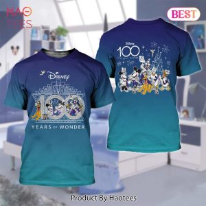 [NEW FASHION] Disney 100 Years of Wonder Blue Luxury Brand T-Shirt Gift For Men Women Special Gift