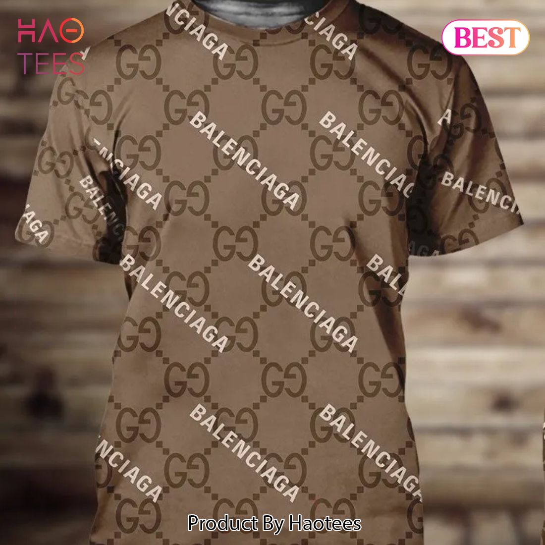 [NEW FASHION] Gucci Balenciaga Brown Luxury Brand T-Shirt Outfit For Men Women Luxury Store