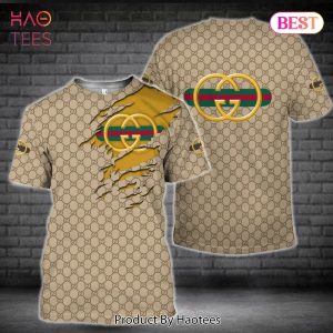 [NEW FASHION] Gucci Beige Premium Luxury Brand T-Shirt Outfit For Men Women