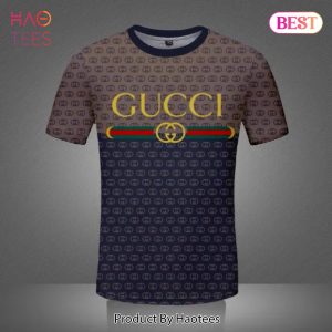 [NEW FASHION] Gucci Brown Navy Luxury Brand Premium T-Shirt Outfit For Men Women