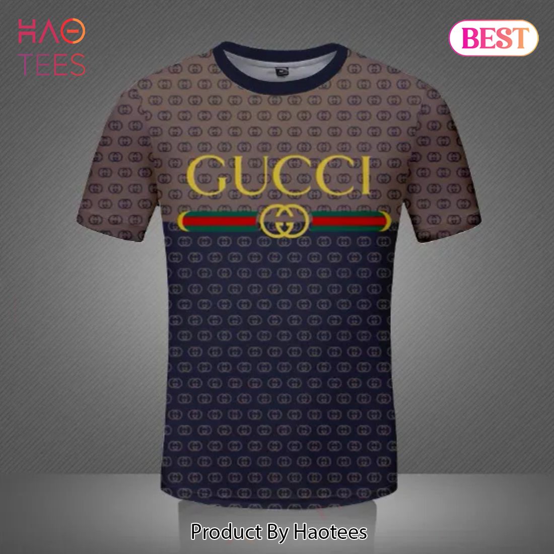 [NEW FASHION] Gucci Brown Navy Luxury Brand Premium T-Shirt Outfit For Men Women Luxury Store