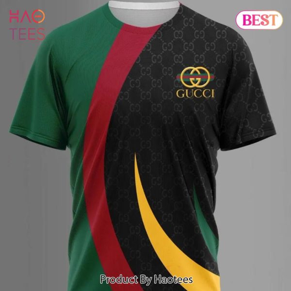 [NEW FASHION] Gucci Green Black Luxury Brand T-Shirt Outfit For Men Women