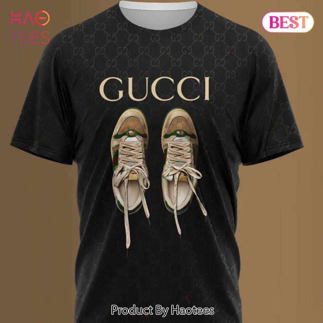 [NEW FASHION] Gucci Shoes Black Luxury Brand T-Shirt Outfit For Men Women