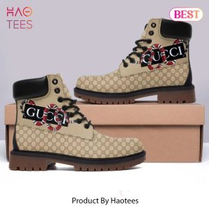 [NEW FASHION] Gucci Snake Beige Luxury Brand Boots Premium Gifts For Men Women