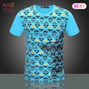 [NEW FASHION] Versace Light Blue Luxury Brand T-Shirt Outfit For Men Women