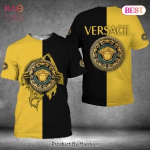 [NEW FASHION] Versace Medusa Black Yellow Luxury Brand Premium T-Shirt Outfit For Men Women