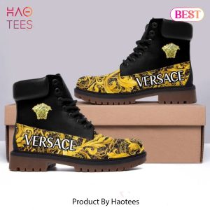 [NEW FASHION] Versace Medusa Golden Luxury Brand Boots Premium Gifts For Men Women