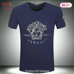 [NEW FASHION] Versace Medusa Navy Luxury Brand Premium T-Shirt Outfit For Men Women