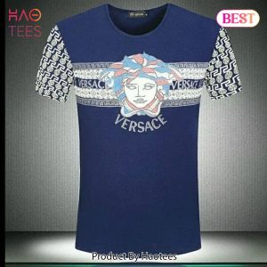 [NEW FASHION] Versace Medusa Navy Luxury Brand T-Shirt Outfit For Men Women