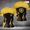 [NEW FASHION] Versace Medusa Yellow Black Luxury Brand Premium T-Shirt Outfit For Men Women