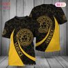 [NEW FASHION] Versace Medusa Yellow Black Luxury Brand T-Shirt Outfit For Men Women
