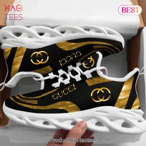 [NEW FASHION] Gucci Golden Black Premium Max Soul Shoes Luxury Brand Gifts For Men Women