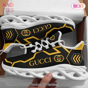 [NEW FASHION] Gucci Yellow Black Premium Max Soul Shoes Luxury Brand Gifts For Men Women