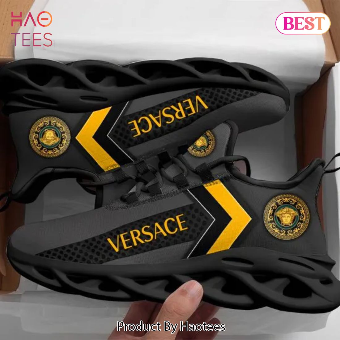 [NEW FASHION] Versace Black Premium Max Soul Shoes Luxury Brand Gifts For Men Women
