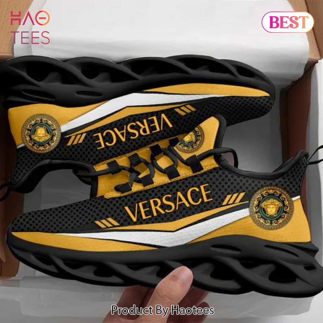 [NEW FASHION] Versace Medusa Black Premium Max Soul Shoes Luxury Brand Gifts For Men Women