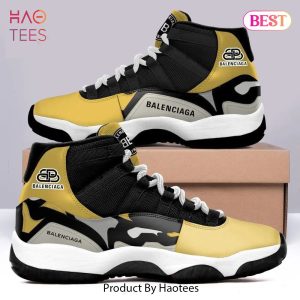 [NEW FASHION] Balenciaga Black Gold Air Jordan 11 Sneakers Shoes Hot 2023 Gifts For Men Women