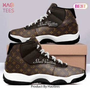 [NEW FASHION] Brown Louis Vuitton Air Jordan 11 Sneakers Shoes Hot 2023 LV Gifts For Men Women