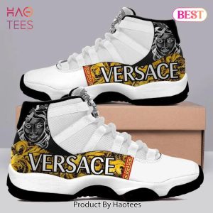 [NEW FASHION] Gianni Gold White Versace Air Jordan 11 Sneakers Shoes Hot 2023 Gifts For Men Women