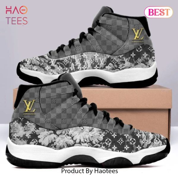 [NEW FASHION] Grey Louis Vuitton Air Jordan 11 Shoes Hot 2023 LV Sneakers Gifts For Men Women