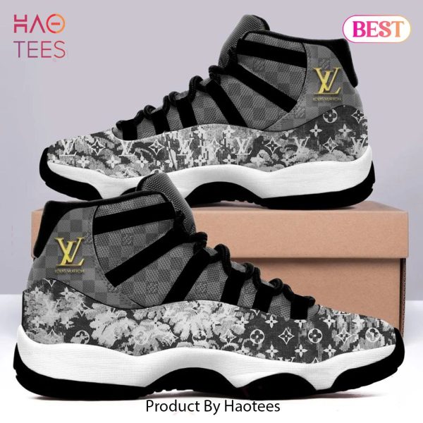 NEW FASHION Grey Louis Vuitton Air Jordan 11 Sneakers Shoes Hot