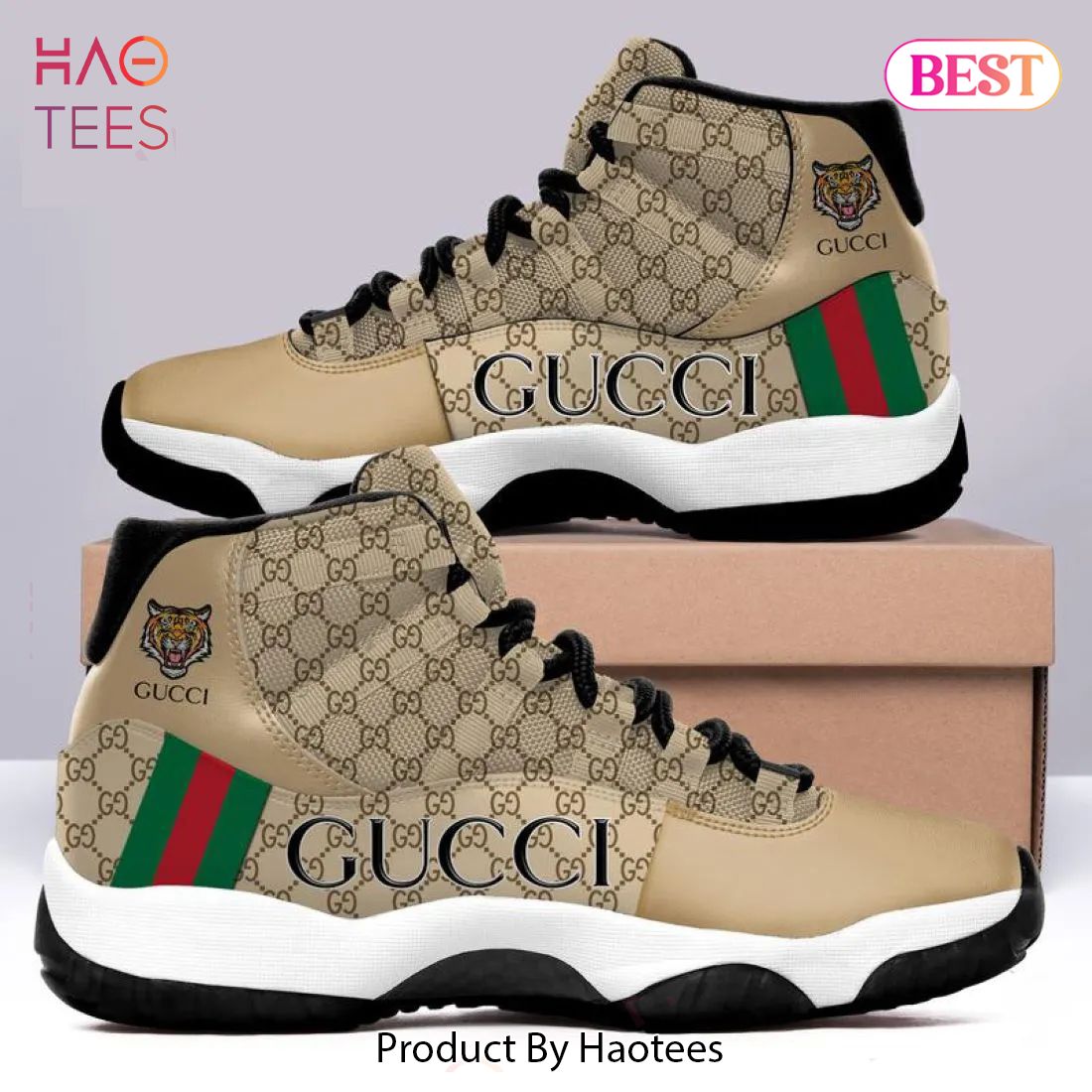Gucci - GG Snake-effect Leather Boots - Womens - Brown