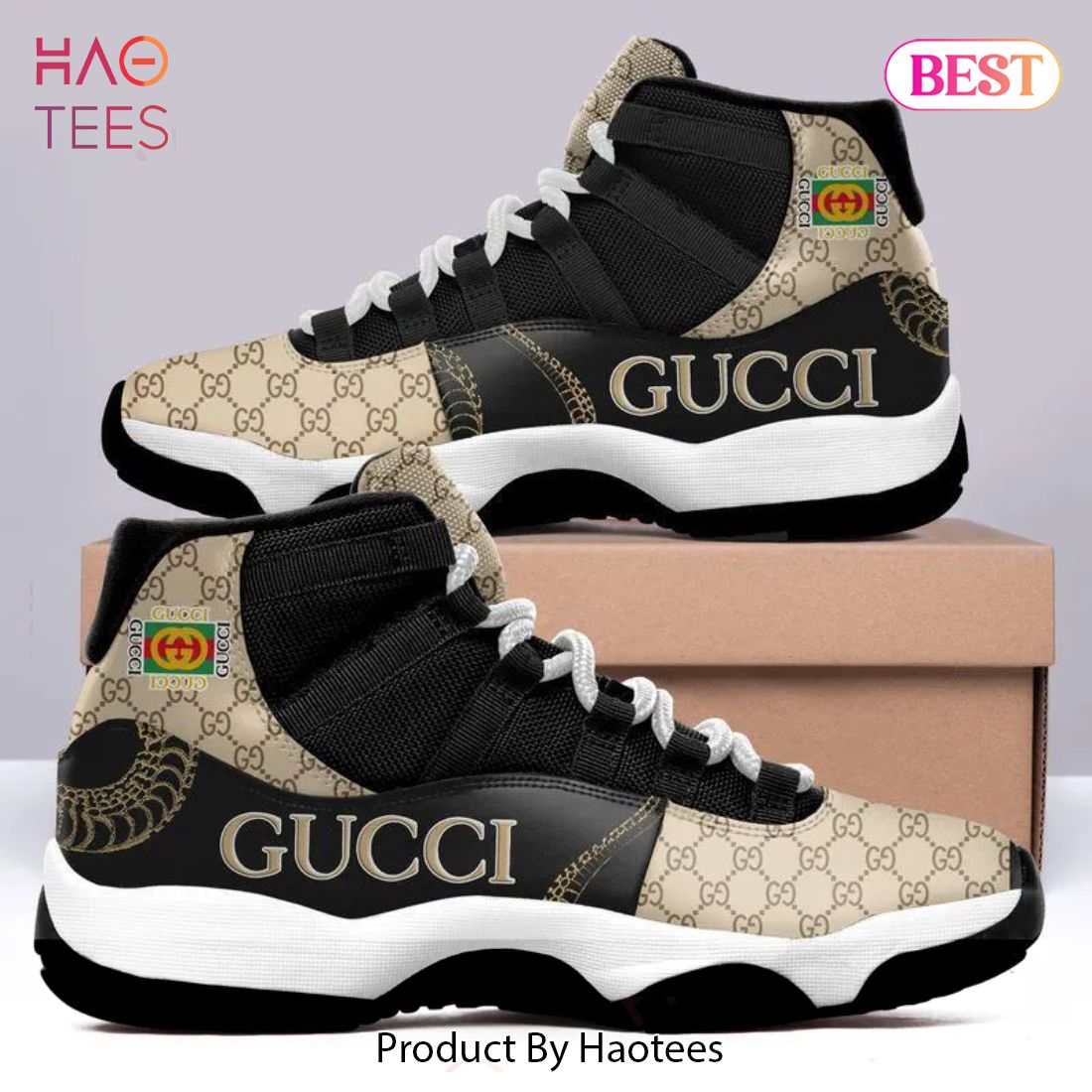 [NEW FASHION] Gucci Logo Air Jordan 11 Sneakers Shoes Hot 2023 Gifts For Men Women