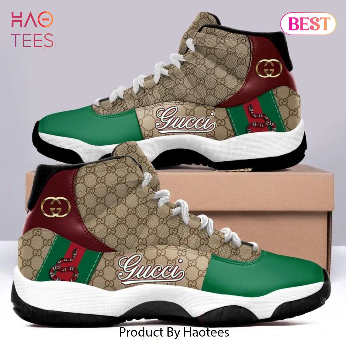 [NEW FASHION] Gucci Stripe Snake Air Jordan 11 Sneakers Shoes Hot 2023 Gifts For Men Women