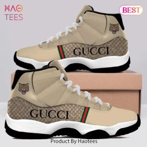 [NEW FASHION] Gucci Tiger Brown Air Jordan 11 Sneakers Shoes Hot 2023 Gifts For Men Women