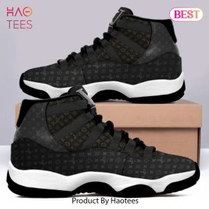 [NEW FASHION] Louis Vuitton Air Jordan 11 Sneakers Shoes Black Monogram Hot 2023 LV Gifts