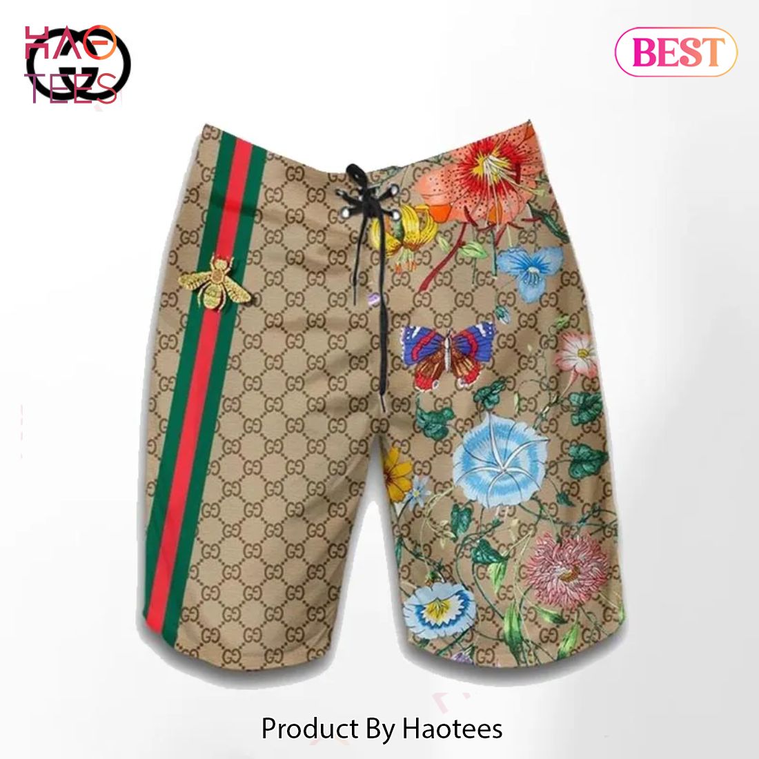 [NEW FASHION] Gucci Bee Flowers Luxury Pants All Over Print Shorts For Men