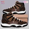 [NEW FASHION] Louis Vuitton Black Grey Air Jordan 11 Sneakers Shoes Hot 2023 LV Gifts For Men Women