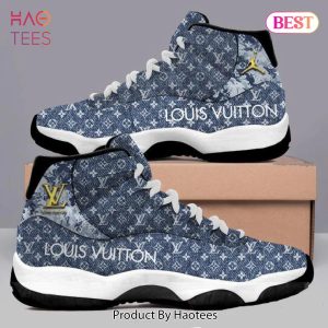 [NEW FASHION] Louis Vuitton Blue Air Jordan 11 Shoes Hot 2023 LV Sneakers Gifts For Men Women