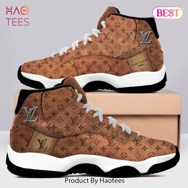 [NEW FASHION] Louis Vuitton Paris Brown Air Jordan 11 Sneakers Shoes Hot 2023 LV Gifts For Men Women
