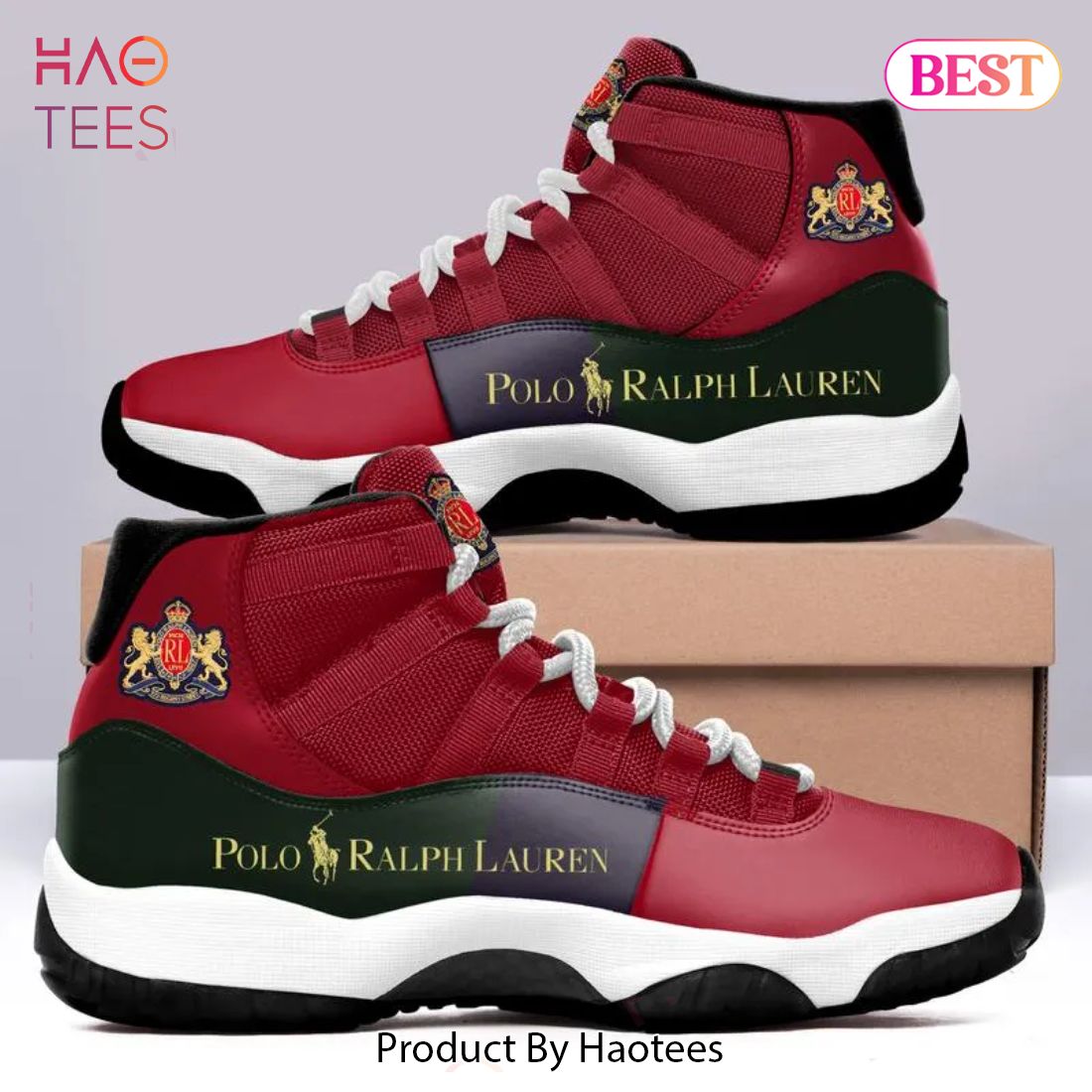 [NEW FASHION] Ralph Lauren Red Black Air Jordan 11 Sneakers Sport Shoes For Men Women