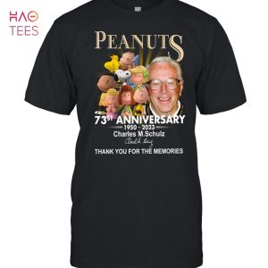 Peanuts 73 Anniversary 1950 2023 Charles M Schulz Thank You For The Memories T-Shirt
