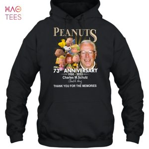 Peanuts 73 Anniversary 1950 2023 Charles M Schulz Thank You For The Memories T-Shirt