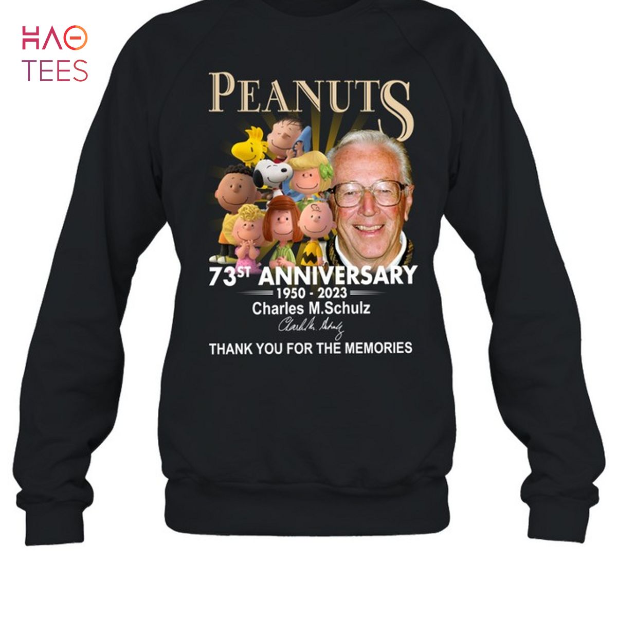 Peanuts 73 Anniversary 1950 2023 Charles M Schulz Thank You For The Memories T-Shirt Peanuts 73 Anniversary 1950 2023 Charles M Schulz Thank You For The Memories T-Shirt
