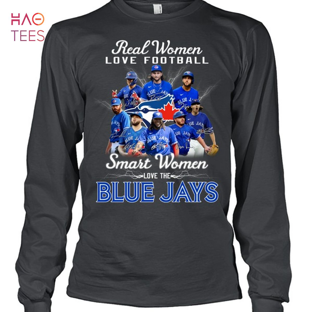 Official real women love Football smart women love the blue jays T